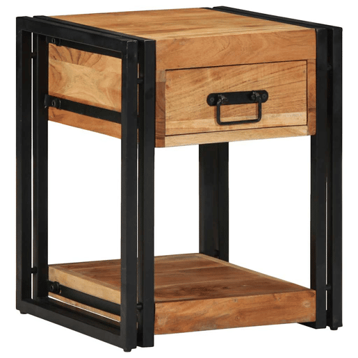 Lote de 2 Mesa De Cabeceira - Mesinha De Cabeceira com gaveta 40 x 40 x 50 cm