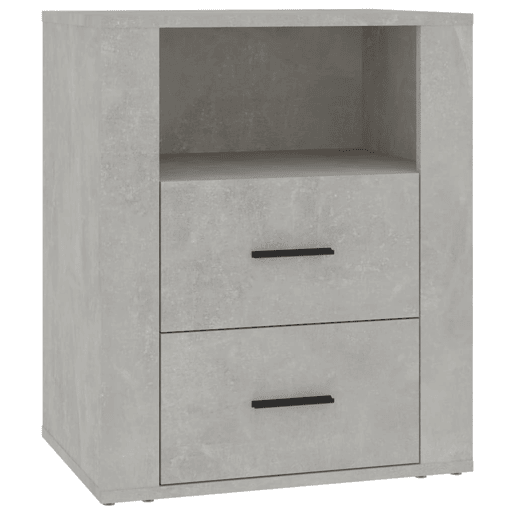 Mesa De Cabeceira - Mesinha De Cabeceira 50x36x60 cm derivados madeira cinza cimento