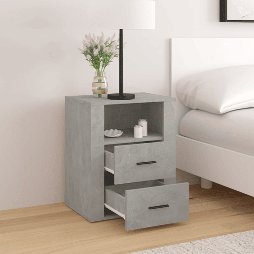 Mesa De Cabeceira - Mesinha De Cabeceira 50x36x60 cm derivados madeira cinza cimento