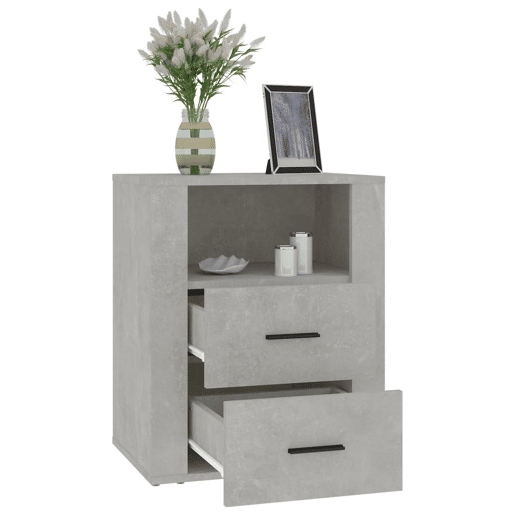 Mesa De Cabeceira - Mesinha De Cabeceira 50x36x60 cm derivados madeira cinza cimento