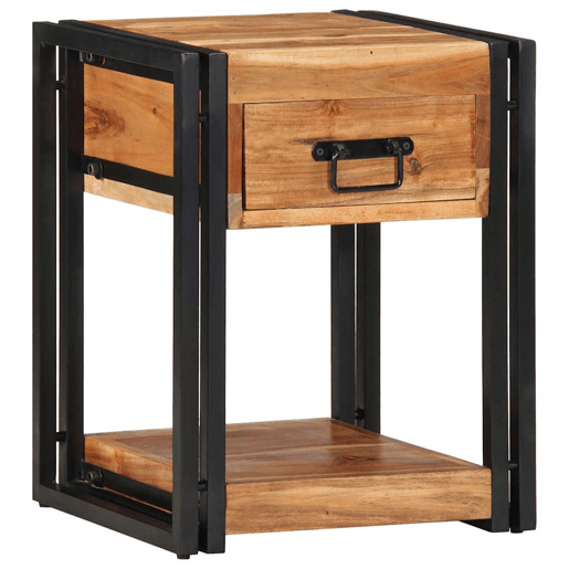 Lote de 2 Mesa De Cabeceira - Mesinha De Cabeceira com gaveta 40 x 35 x 50 cm