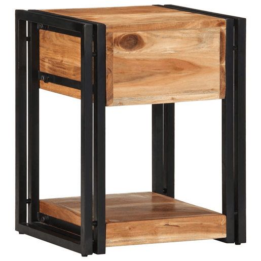 Lote de 2 Mesa De Cabeceira - Mesinha De Cabeceira com gaveta 40 x 35 x 50 cm
