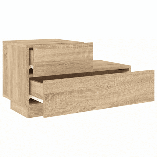 Mesa De Cabeceira - Mesinha De Cabeceira com luzes LED 70x36x40,5 cm carvalho sonoma