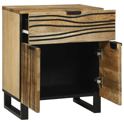 Mesa De Cabeceira - Mesinha De Cabeceira com gaveta Castanho 50 x 33 x 60 cm