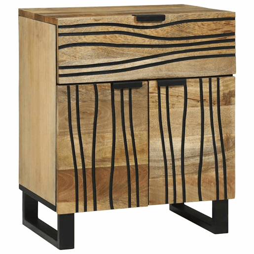 Mesa De Cabeceira - Mesinha De Cabeceira com gaveta Castanho 50 x 33 x 60 cm