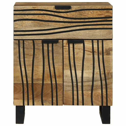 Mesa De Cabeceira - Mesinha De Cabeceira com gaveta Castanho 50 x 33 x 60 cm