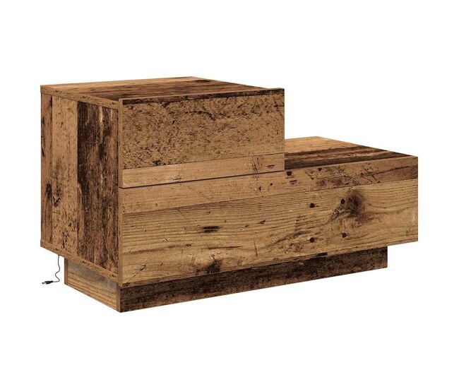 Mesita de noche - mesilla de noche con cajón madera vieja 70 x 36 x 40.5 cm