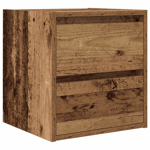 Mesa De Cabeceira De Parede Mesinha De Cabeceira - 38x34x40 cm cor madeira velha