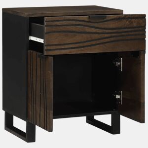 Mesa De Cabeceira - Mesinha De Cabeceira com gaveta Nogueira 50 x 33 x 60 cm