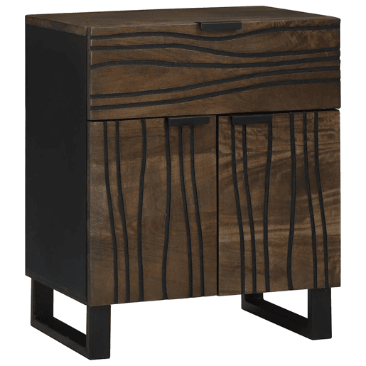 Mesa De Cabeceira - Mesinha De Cabeceira com gaveta Nogueira 50 x 33 x 60 cm