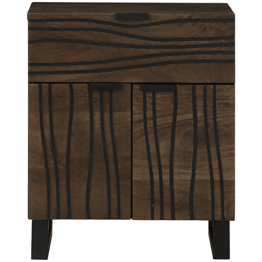 Mesa De Cabeceira - Mesinha De Cabeceira com gaveta Nogueira 50 x 33 x 60 cm