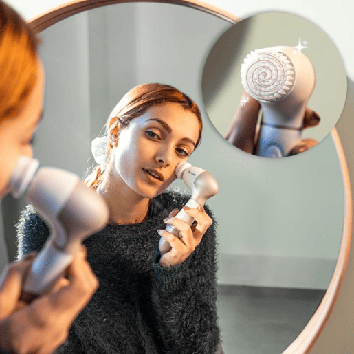 Cecotec Escova facial com 9 cabeças para o rosto, corpo e pés com rotação de 360°, design ergonómico e bolsa de viagem.