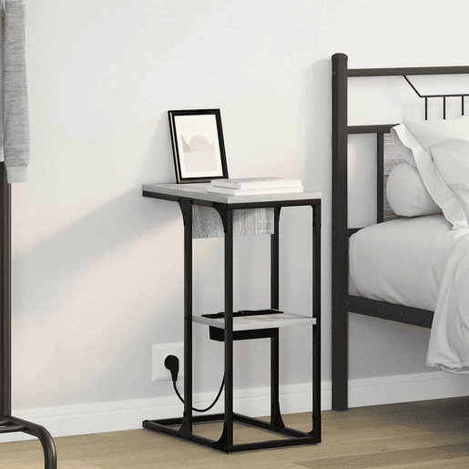 Mesa De Cabeceira - Mesinha De Cabeceira Sonoma cinzento 41.5 x 26 x 60.5 cm
