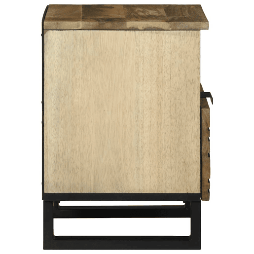 Lote de 2 Mesa De Cabeceira - Mesinha De Cabeceira com gaveta Castanho 40 x 33 x 46 cm