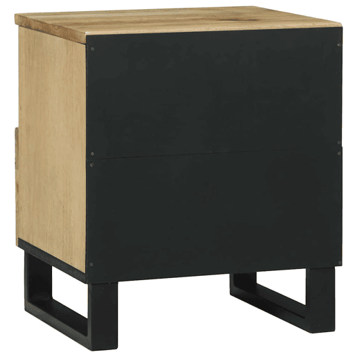 Lote de 2 Mesa De Cabeceira - Mesinha De Cabeceira com gaveta Castanho 40 x 33 x 46 cm