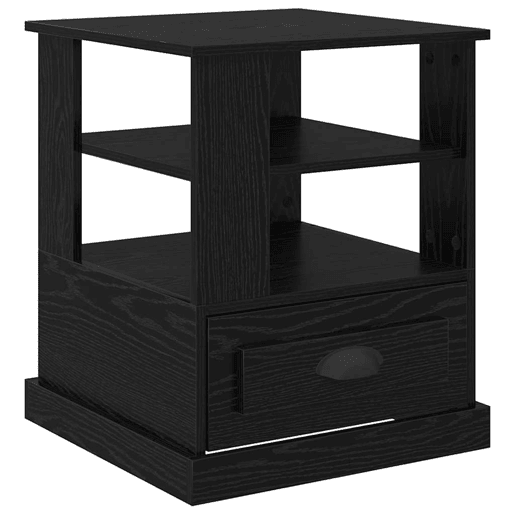 Mesa De Cabeceira - Mesinha De Cabeceira com gaveta Carvalho preto 50 x 50 x 60 cm