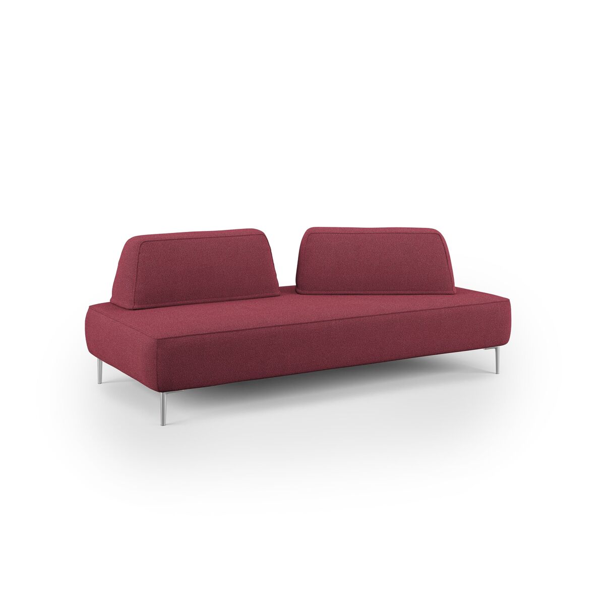 Newton sofá modular con respaldos removibles 167 cm rojo