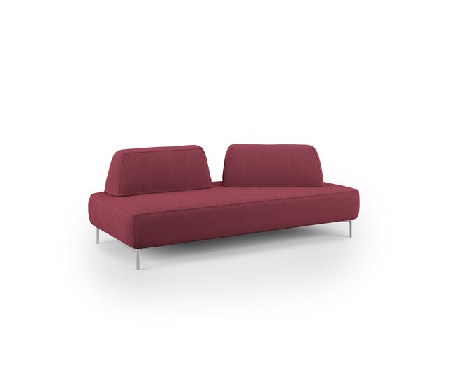 Newton sofá modular con respaldos removibles 167 cm rojo