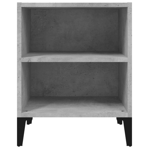 Mesa De Cabeceira - Mesinha De Cabeceira c pernas em metal 40x30x50 cm cinza cimento
