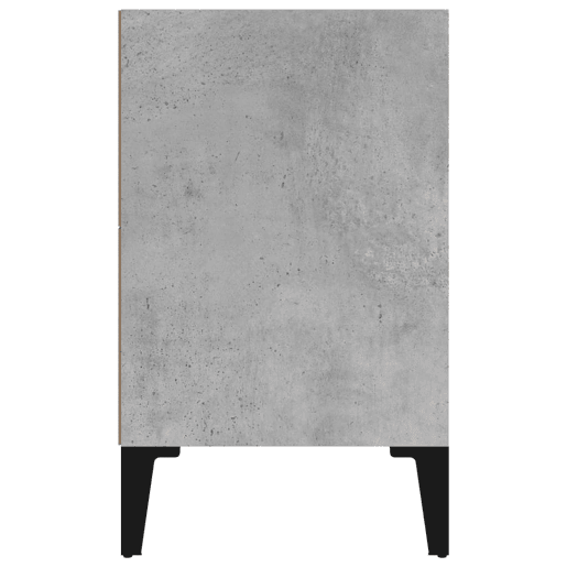 Mesa De Cabeceira - Mesinha De Cabeceira c pernas em metal 40x30x50 cm cinza cimento