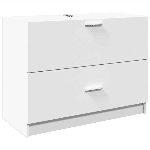 vidaXL Armário de lavatório 78x37x59 cm derivados de madeira branco