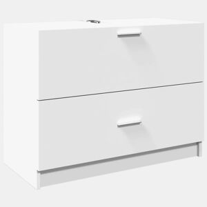 vidaXL Armário de lavatório 78x37x59 cm derivados de madeira branco