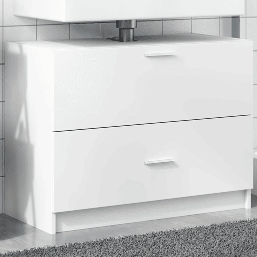 vidaXL Armário de lavatório 78x37x59 cm derivados de madeira branco