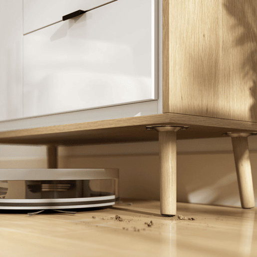 HOMCOM Aparador de Sala Moderno com 3 Gavetas Prateleira Ajustável e Pés em Madeira para Cozinha Entrada Quarto 80x35x77 cm Branco Brilhante e Carvalho