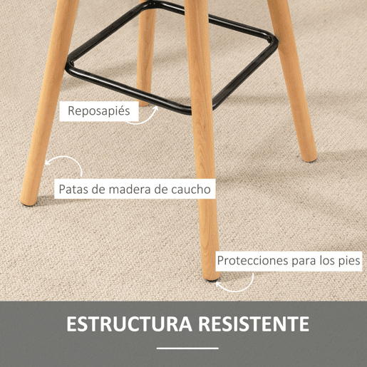 HOMCOM Conjunto de 2 Bancos de Bar Bancos Altos de Cozinha com Encosto Apoio para Pés Estilo Moderno Cadeiras Altas para Sala de Jantar 41,5x47x97,5 cm Cinzento