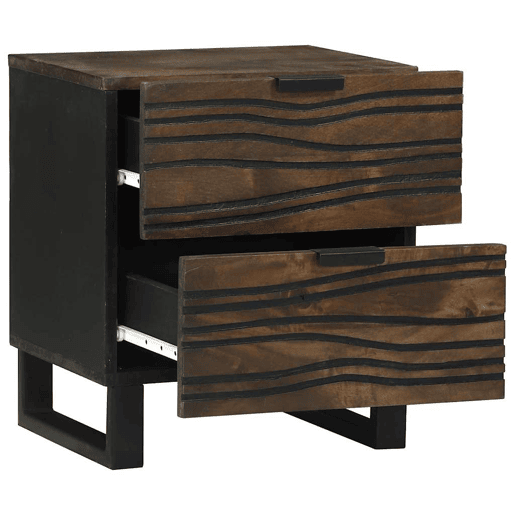 Mesa De Cabeceira - Mesinha De Cabeceira com gaveta Nogueira 40 x 33 x 46 cm
