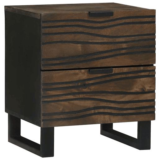 Mesa De Cabeceira - Mesinha De Cabeceira com gaveta Nogueira 40 x 33 x 46 cm