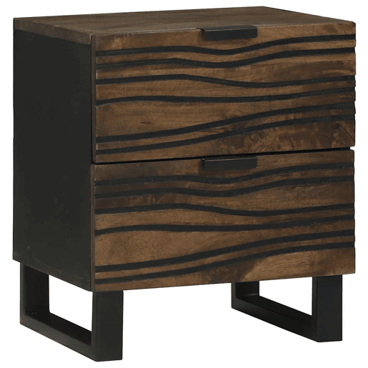 Mesa De Cabeceira - Mesinha De Cabeceira com gaveta Nogueira 40 x 33 x 46 cm