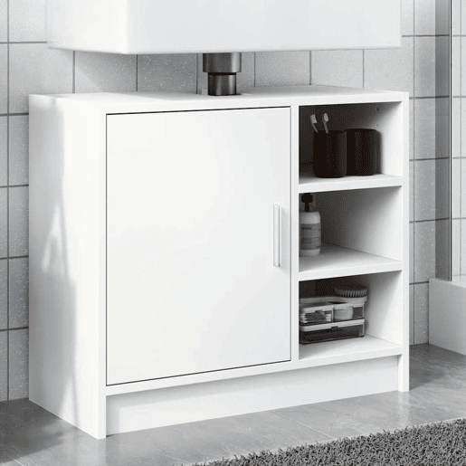 vidaXL Armário de lavatório 63x29x55 cm derivados de madeira branco