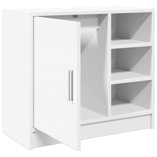 vidaXL Armário de lavatório 63x29x55 cm derivados de madeira branco