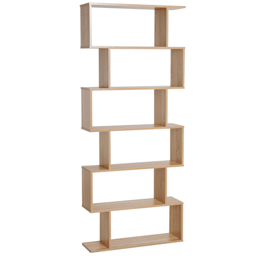 HOMCOM Estante para Livros Moderna Estante com 6 Prateleiras para Sala de Jantar Sala de Estar Estúdio 80x23x192 cm Madeira