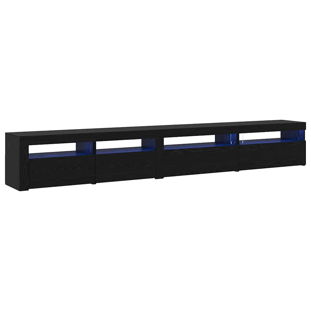 conjunto de mueble para tv 3 pcs roble negro 270 x 35 x 40 cm