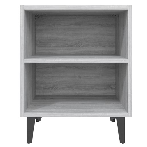 Mesa De Cabeceira - Mesinha De Cabeceira c pernas em metal 40x30x50 cm sonoma cinza