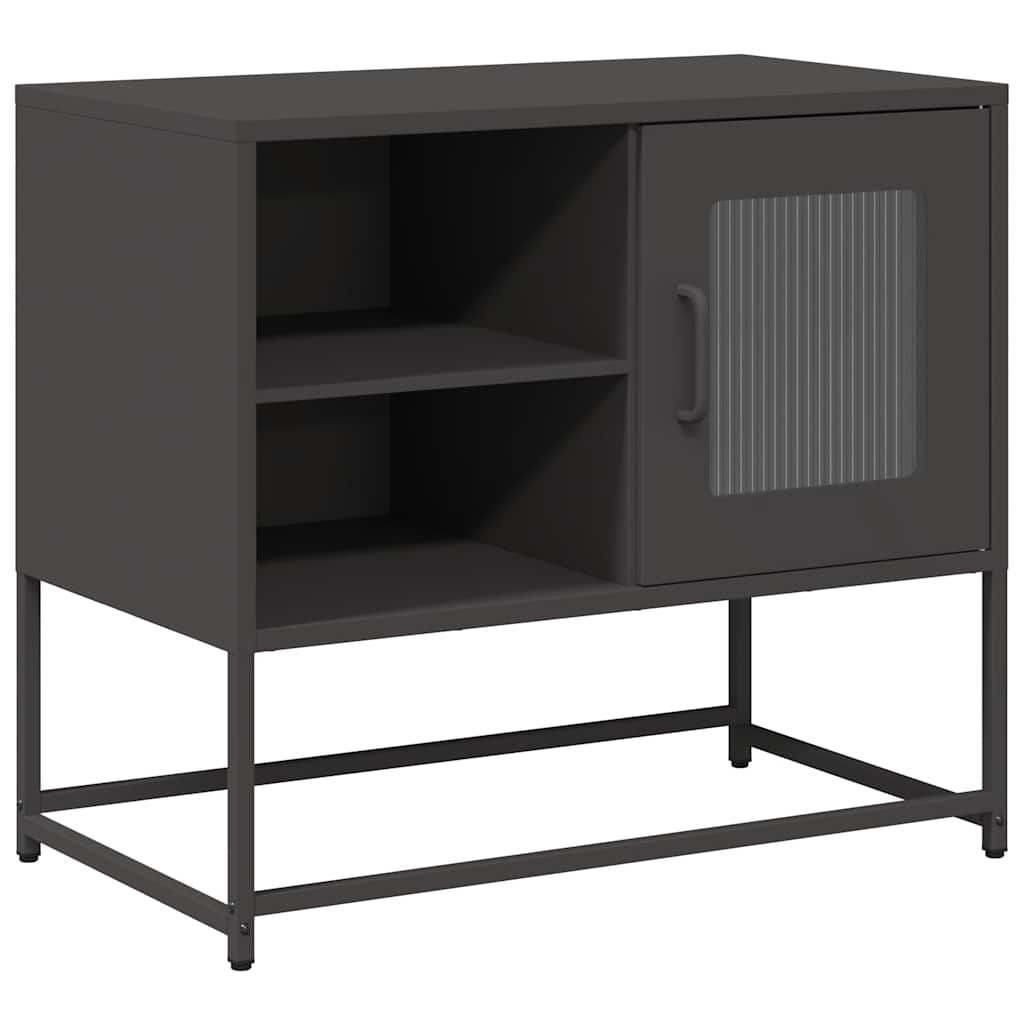 mueble para tv de acero negro 68x39x605 cm