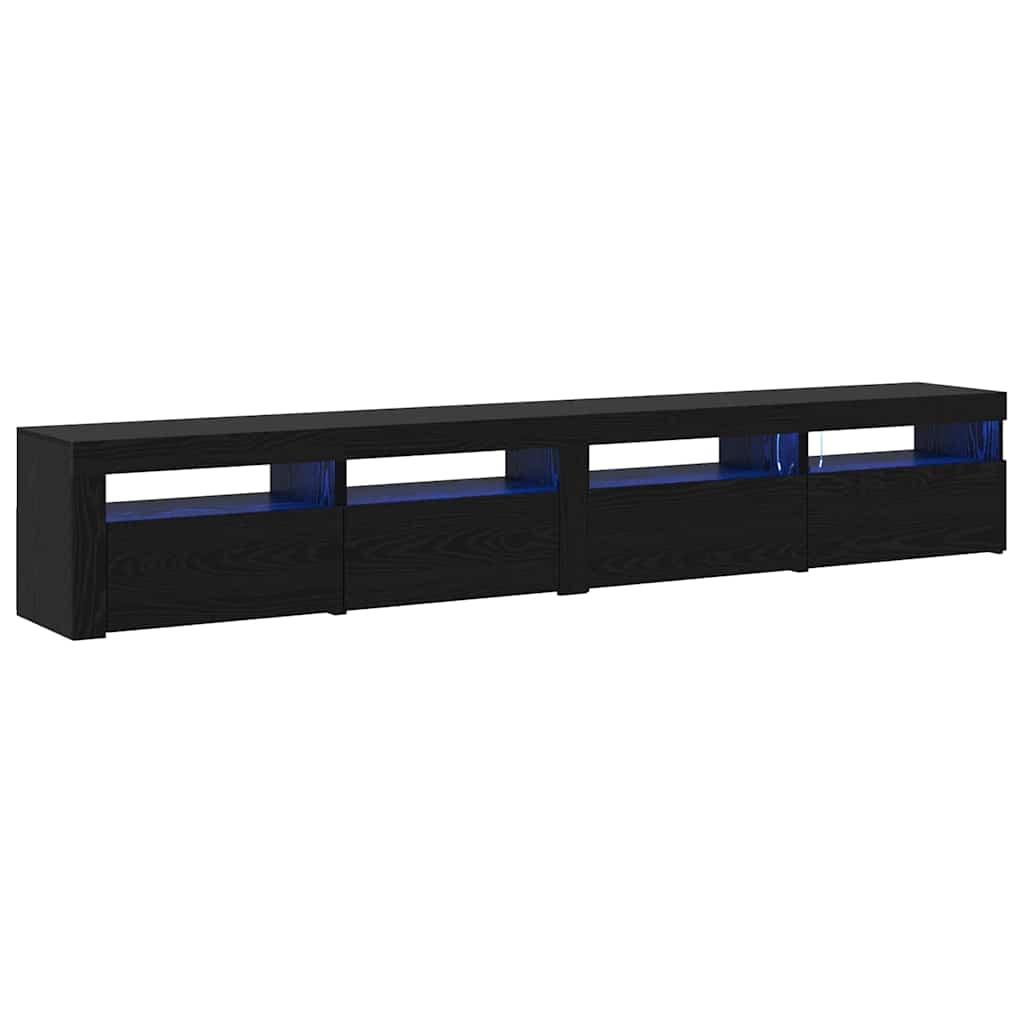 conjunto de mueble para tv 3 pcs roble negro 240 x 35 x 40 cm