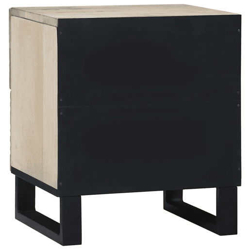 Mesa De Cabeceira - Mesinha De Cabeceira com gaveta Branco e preto 40 x 33 x 46 cm