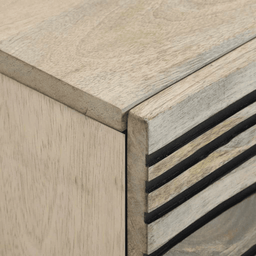 Mesa De Cabeceira - Mesinha De Cabeceira com gaveta Branco e preto 40 x 33 x 46 cm
