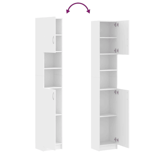vidaXL Armário de casa de banho derivados de madeira branco