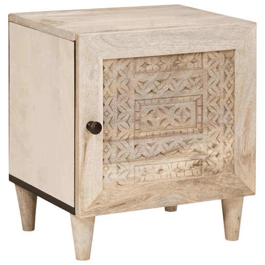 Lote de 2 Mesa De Cabeceira Mesinha De Cabeceira - Bege 40 x 33 x 46 cm