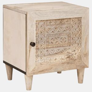 Lote de 2 Mesa De Cabeceira Mesinha De Cabeceira - Bege 40 x 33 x 46 cm