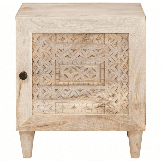 Lote de 2 Mesa De Cabeceira Mesinha De Cabeceira - Bege 40 x 33 x 46 cm