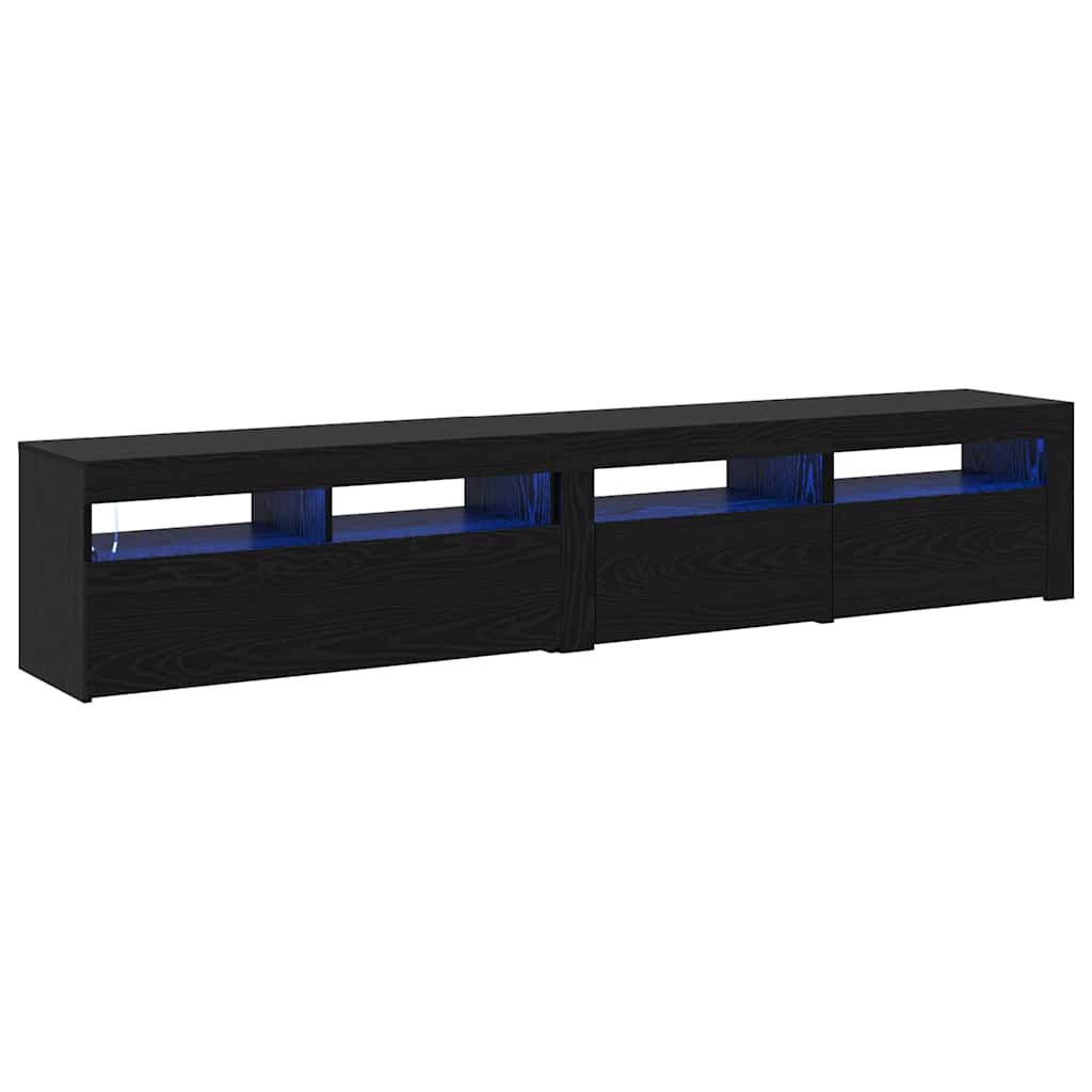 gabinetes para tv 2 pcs roble negro 210 x 35 x 40 cm