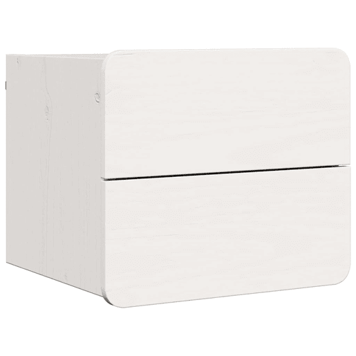 Lote de 2 Mesa De Cabeceira - Mesinha De Cabeceira com gaveta Branco 39 x 34 x 33 cm
