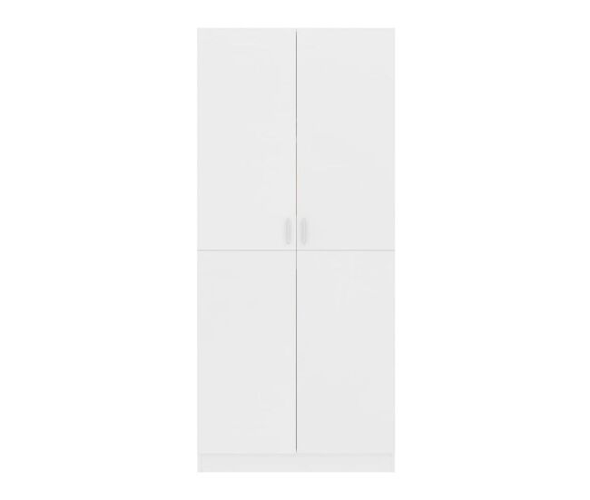 Armario enara 2 puertas diseño minimalista blanco 180x80x52 cm
