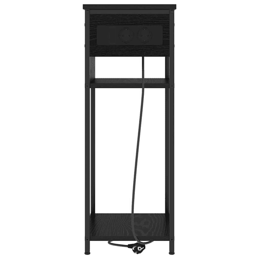 Mesa De Cabeceira - Mesinha De Cabeceira Carvalho preto 41 x 28 x 76 cm