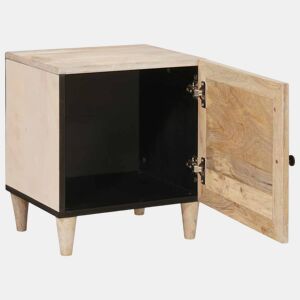 Mesa De Cabeceira - Mesinha De Cabeceira Bege 40 x 33 x 46 cm